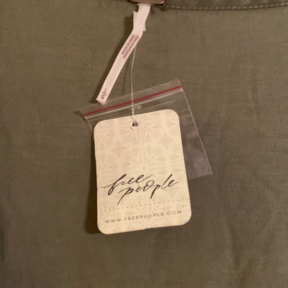 Free people cute tank dress, size L olive green.